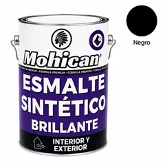 MOHICAN - Esmalte Sintetico Brillante Negro 1gl Interior/Exterior
