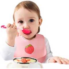 YEEHOO - Babero de silicona impermeable para alimentación diseño fruta