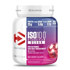 DYMATIZE - PROTEINA ISO 100 HYDROLYZED CLEAR 1.13 LB BERRY LOLLIPOP