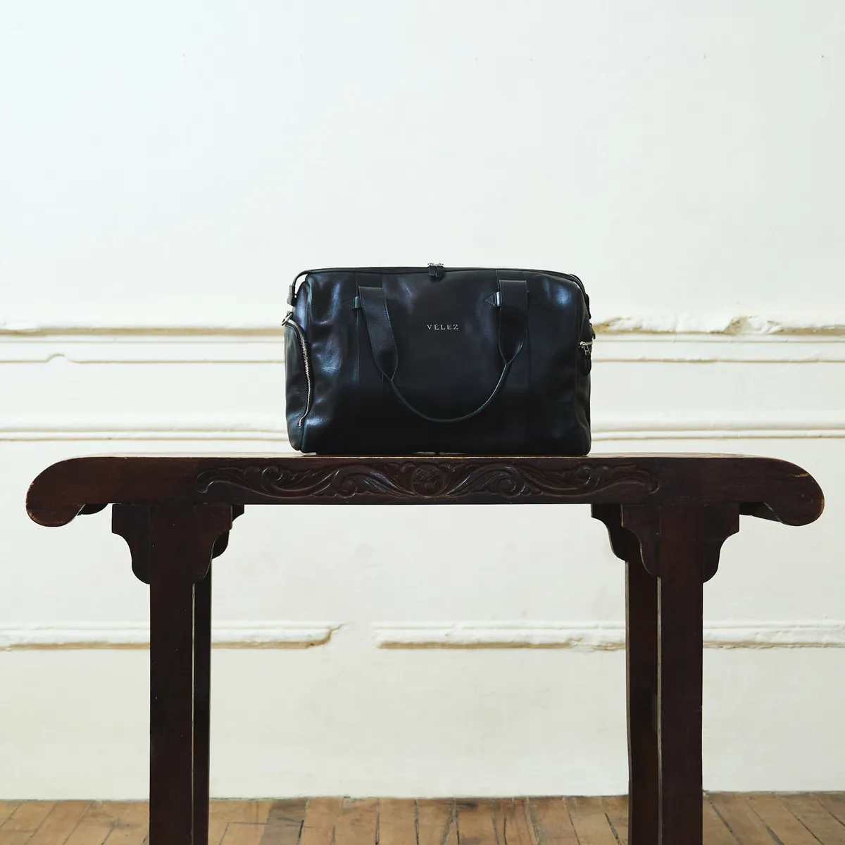 VELEZ - Vélez Cartera Esencial 2 Cuero Hombre  Envejecido Negro