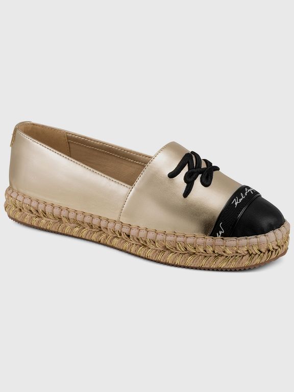 Zapatos planos Millicent con suela gruesa Dorado