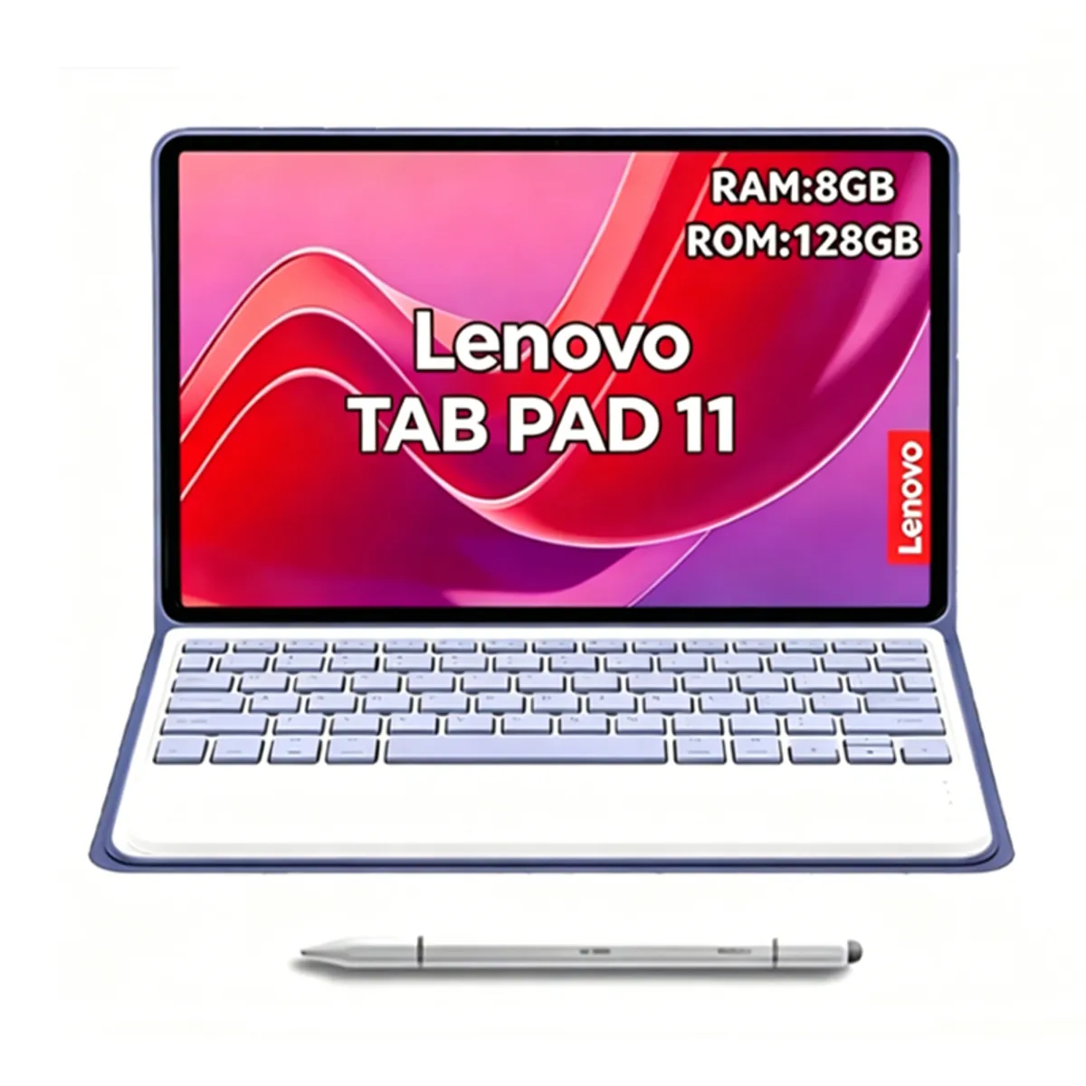 LENOVO - Tablet Lenovo Pad 11 2025 8GB+128GB 11 WiFi+Teclado Púrpura+Lápiz táctil