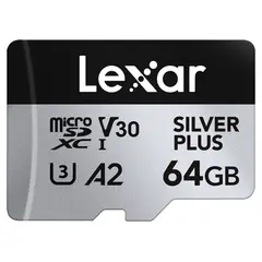 LEXAR - Tarjeta microSDXC Professional SILVER PLUS UHS-I V30 de 64 GB