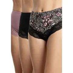 KAYSER - Pack 3 Pantaletas Tiro Alto Algodón Mujer