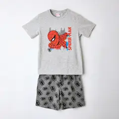 MARVEL - Pijama Manga Corta Niño Spiderman Arañas Gris