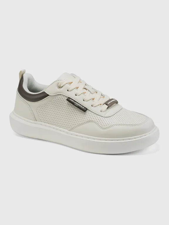 Zapatillas perforadas con cordones Blanco