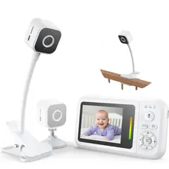 PUREPOWER - Monitor para Bebe Cámara SmartGuard Zoom con Ruido Blanco Con Clip