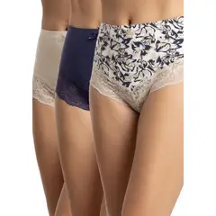 KAYSER - Pack 3 Pantaletas Tiro Alto Algodón Mujer
