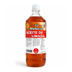 MOHICAN - Aceite De Linaza 1 Lt Para Madera Y Óleos 100% Puro