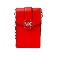 MICHAEL KORS - Bandolera para smartphone Carmen pequeña color rojo