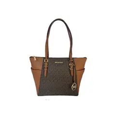 MICHAEL KORS - Cartera Charlotte grande con logo color café
