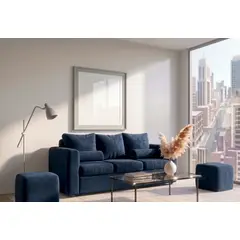 FANCY HOGAR - Sofa prince 3 cuerpos 2 puff