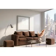 FANCY HOGAR - Sofa prince 3 cuerpos 2 puff