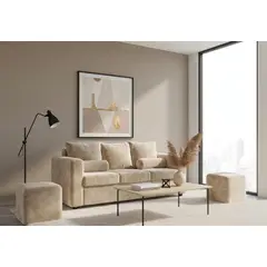 FANCY HOGAR - Sofa prince 3 cuerpos 2 puff