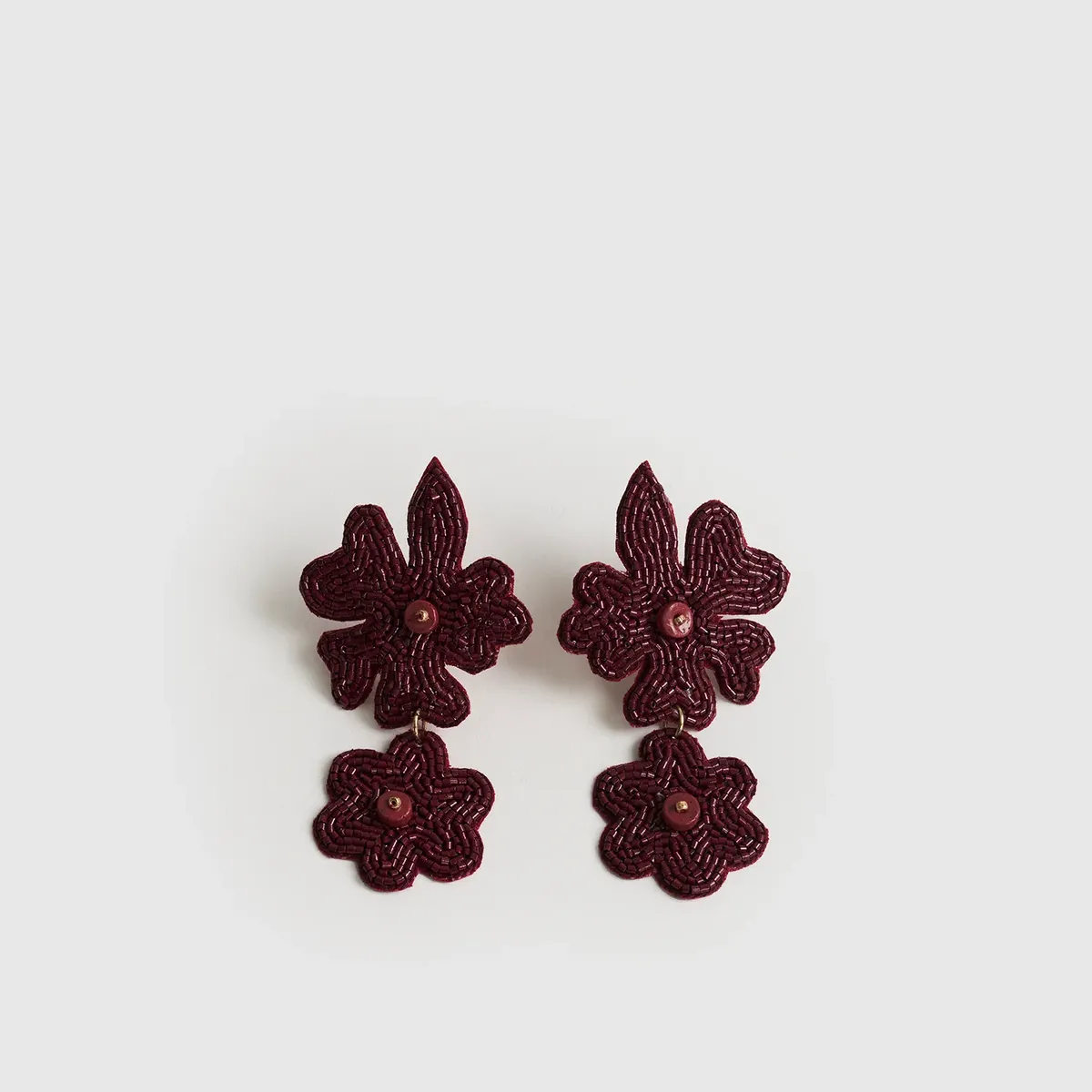 LOUNGE - Aros Mujer Mostacillas Flores Colgantes