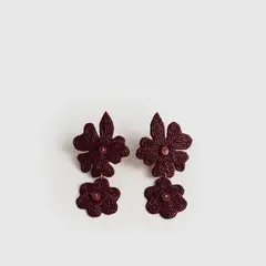 LOUNGE - Aros Mujer Mostacillas Flores Colgantes