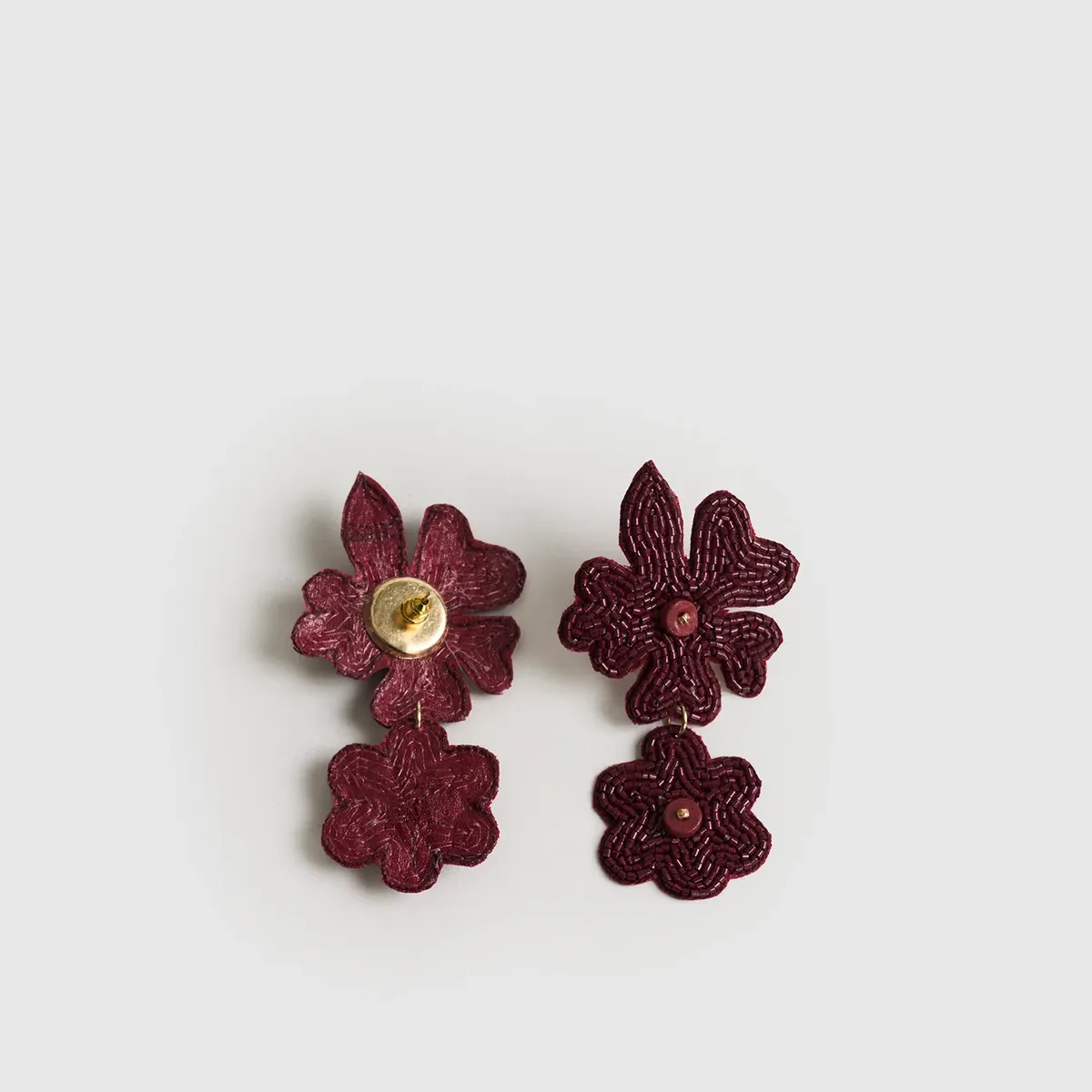 LOUNGE - Aros Mujer Mostacillas Flores Colgantes