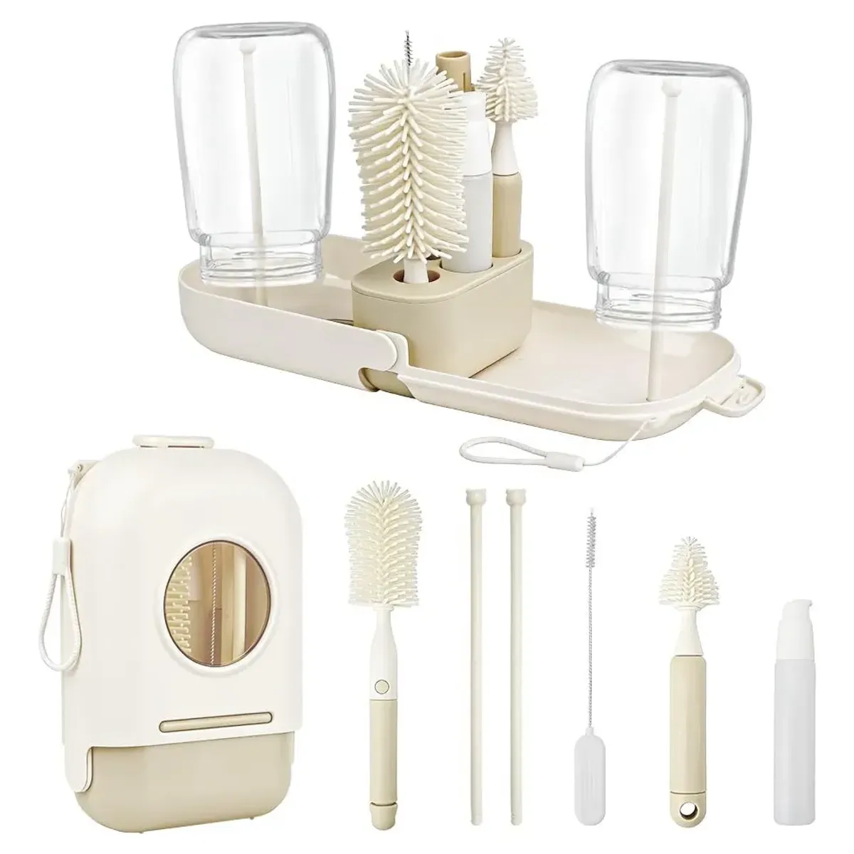 SENSIBLUE - Set Limpiador de Mamaderas 7 en 1 – Portátil y Libre de BPA