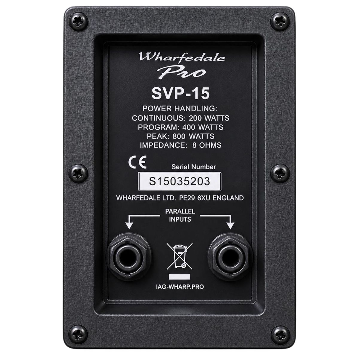 WHARFEDALE - Parlante Pasivo Wharfedale Pro SVP-15 | 800W  | Audio Profesional