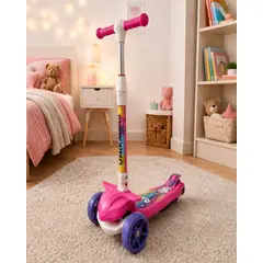 MYLHOGAR - Scooter Infantil Unicornio 3 Ruedas Luces LED Rosado