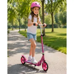 MYLHOGAR - Scooter Infantil Plegable Ajustable 2 Ruedas Unicornio Rosado