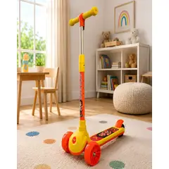MYLHOGAR - Scooter Infantil 3 Ruedas Ajustable Diversión Heroica