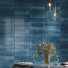 GENERICO - Porcelanato Esmaltado Uptown Azul Brillante 7.5x30
