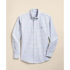BROOKS BROTHERS - Camisa Hombre Non-Iron Oxford Seasonal Pattern Regular Azul
