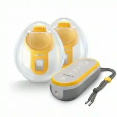 MEDELA - Extractor de leche eléctrico portátil manos libres de doble extracción con masaje y sistema