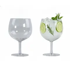 GENERICO - Set 2 Copas Copones Vidrio Cristal Gin Cerveza Glasso 650mL