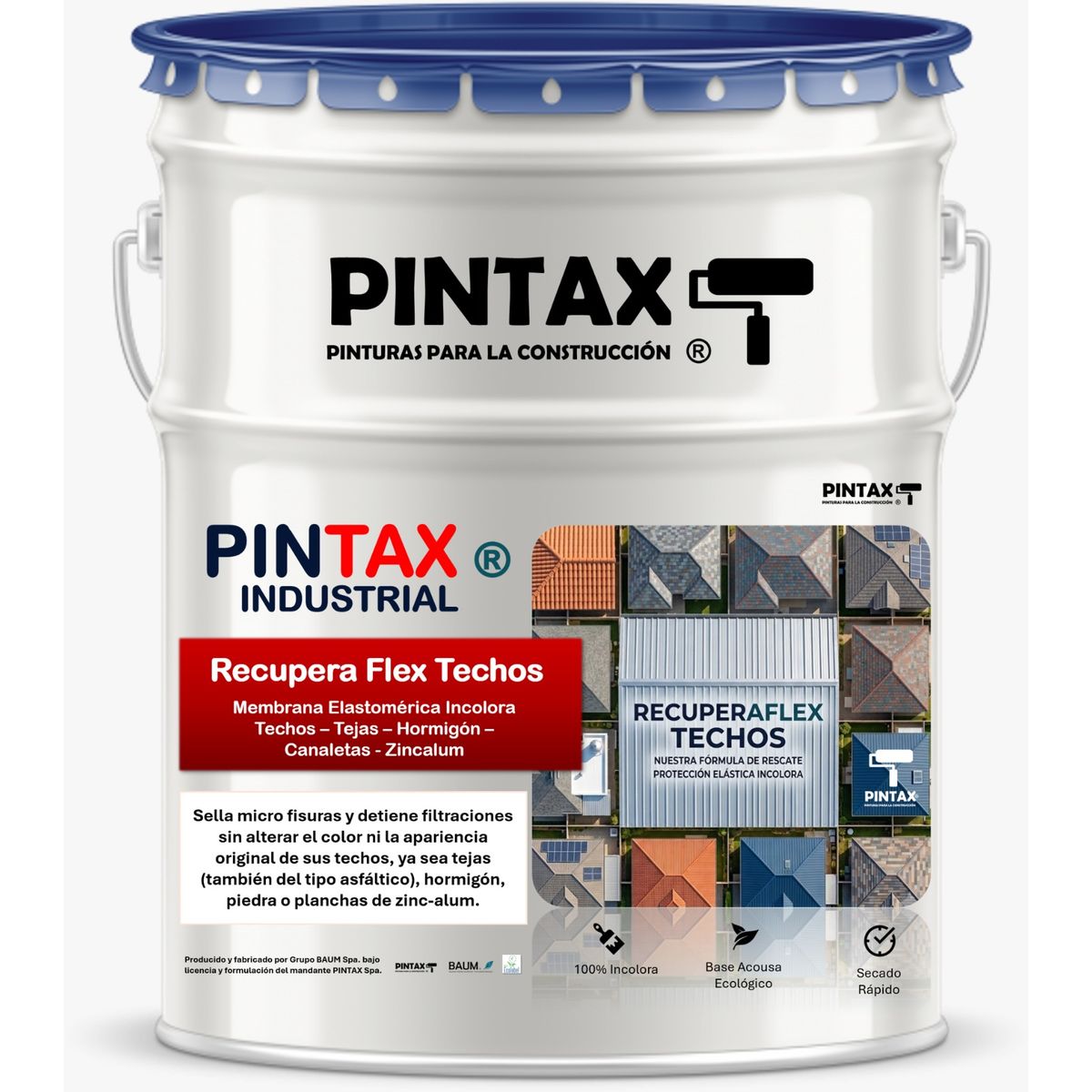 BAUM - MEMBRANA IMPERMEABLE PARA TECHO   INCOLORO PINTAX TINETA