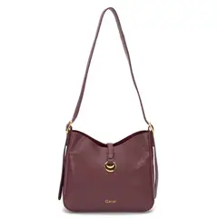 GACEL - Cartera mujer burdeo bandolera grande CAR3577