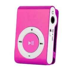 GENERICO - Mini Reproductor MP3 Clip Estilo Shuffle Sin Pantalla Rosa