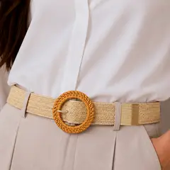 CARVEN - Cinturón mujer Anny beige