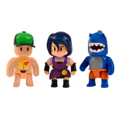 ANSALDO - Pack 3 Figuras 8 Cms Articuladas Stumble Guys - Nyx