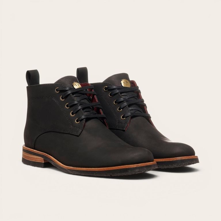 Botin de Cuero Casual Hombre Llaima - Negro