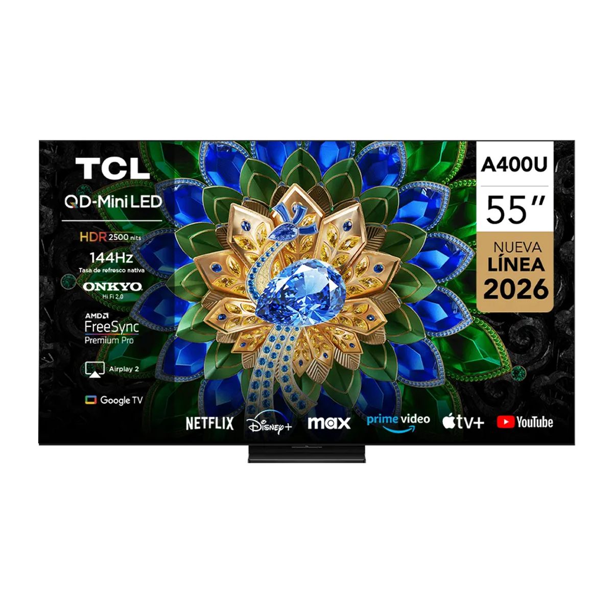 TCL - Smart TV TCL 55" QD-Mini LED UHD 4K A400U