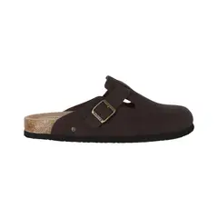 BAMERS - Zuecos Hombre Slipper Classic Buckle Café