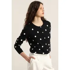 LIOLA - Cardigan punto lunares, azul