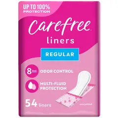 CAREFREE - Protector Diário Regular Sin Aroma 54 Unidades