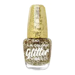 GENERICO - Esmalte de Uñas LA COLORS Glitter Vibes 13ml Dorado Gel