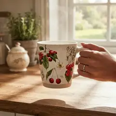 DIE SPIEGELBURG - Taza de porcelana cerezas Cottage Garden – M. Bastin