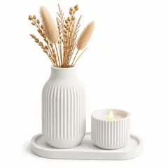 PRINTS PATRO - Bandeja, Florero y Soporte de vela - Decoración Minimalista