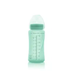 EVERYDAY BABY - Mamadera de vidrio Healthy 240 ml - Verde