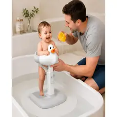 MYLHOGAR - Soporte de Baño Vertical para Bebé Diseño Pato - Estación de Ducha Segura