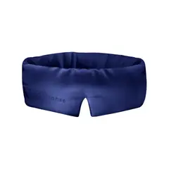 MAS DESCANSO - Antifaz King con Memory Foam Azul Marino - 100% Seda con Iones de Plata
