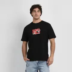 O'NEILL - POLERA MANGA CORTA ESSENTIAL 90'S NEGRO
