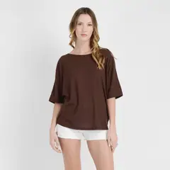 O'NEILL - POLERA MANGA CORTA LINDY II CAFÉ