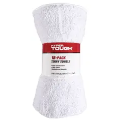 HYPER - Toalla mano Tough 14x17 in 100 algodón 18 pack