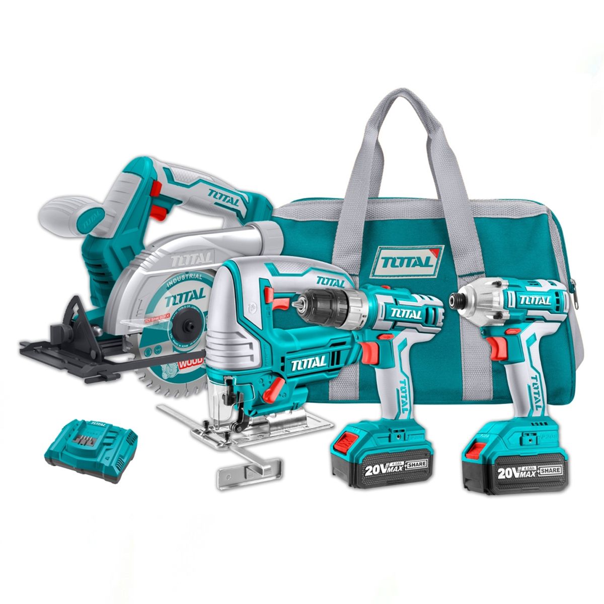TOTAL TOOLS - Combo De Herramientas Inalambricas 20V